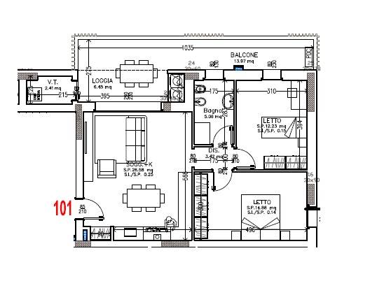 Planimetria appartamento Faenza