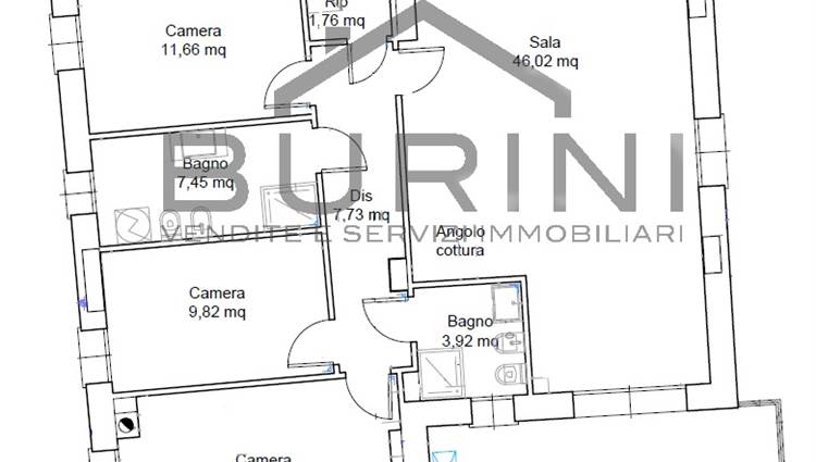 Planimetria attico Faenza